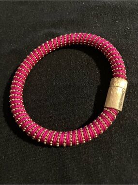Carolina Bucci Pink & Gold Twister Bracelet - Magnetic Clasp